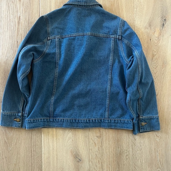 THE GREAT. Blue Jean Jacket Cropped Relaxed Fit - Picture 3 of 4